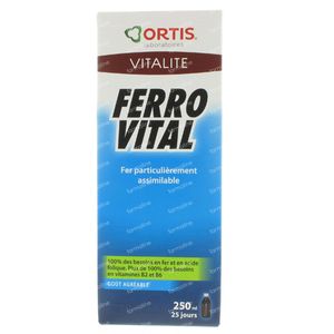 Ortis Ferro Vital 250 Ml Commander Ici En Ligne Farmaline Be