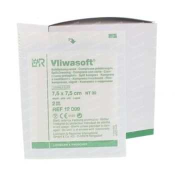 Vliwasoft Compresses à fente en Y 7.5 x 7.5cm 12099 50 st