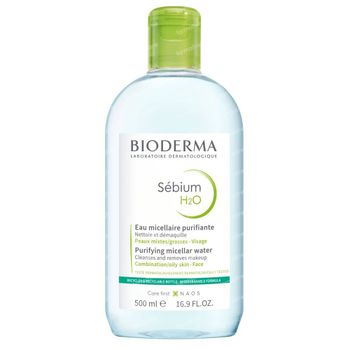 Bioderma Sébium H2O Eau Micellaire Démaquillante Nettoyante 500 ml