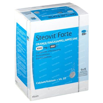 Steovit Forte Sinaasappel 1000mg/880 I.E .Calcium & Vit D 90 bruistabletten