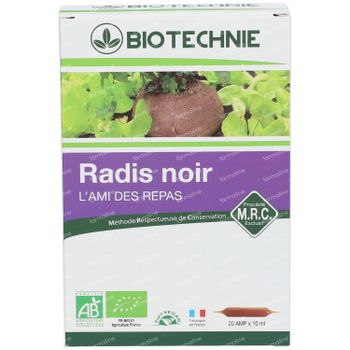 Biotechnie Radis Noir Bio 20 x 10 ml ampoules