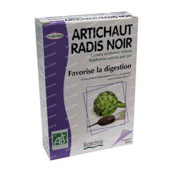 Biotechnie Artichaut-Radis Noir Bio 20 x 10 ml ampoules