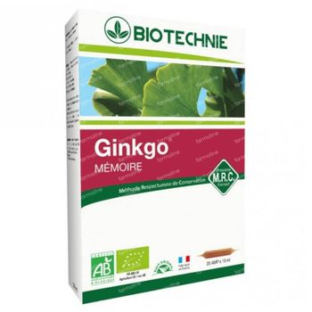 Biotechnie Ginkgo Biloba 20 ampoules