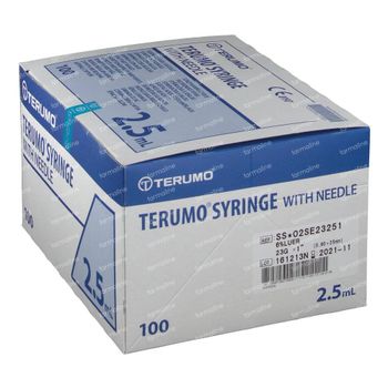 Terumo Seringue Jetable 2.5ml Avec Aiguille 23g 1 100 st