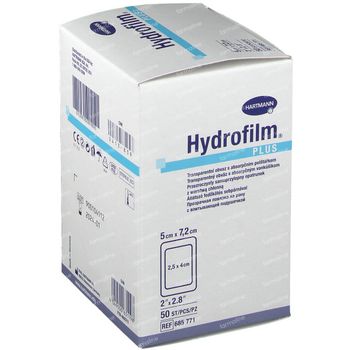 Hartmann Hydrofilm Plus 5 x 7.2cm 685771 50 stuks