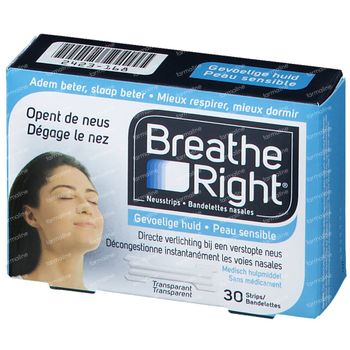 Breathe Right Clear Bandelettes Nasales 30 st