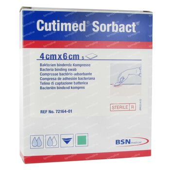 Cutimed Sorbact Cp 4X 6Cm 7216401 5 st