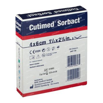 Cutimed Sorbact Cp 4X 6Cm 7216401 5 st