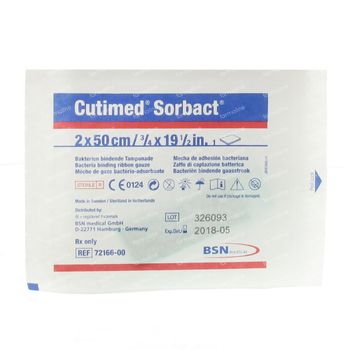 Cutimed Sorbact Gaze 2cm x 50cm 7216600 1 st