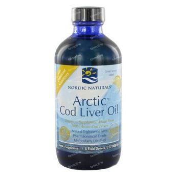 Nordic Arctic Cod Liver Oil Citroen 237 ml