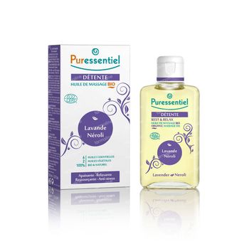 Puressentiel Bio Huile Massage Lavande-Néroli 100 ml