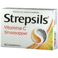 Strepsils Vit. C Sinaasappel 36 st