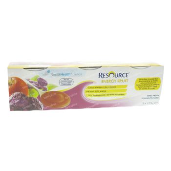 Resource Energy Fruit Pomme-Prune Cups 125g 3x125 g