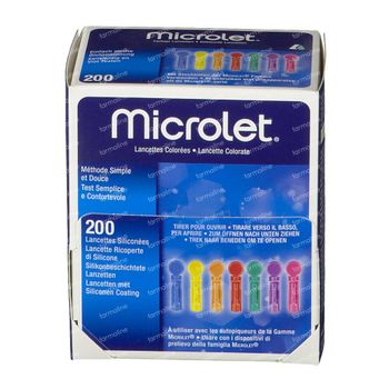 Microlet lancet gekleurd P6571 200 st