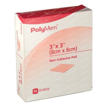 Polymem Quadrafoam Niet-Klevend 8cmx 8cm 15 st