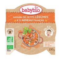Babybio Kleine Groenten, Frans Lamsvlees en Munt – Biologische Babyvoeding – Stoofpotje – Vanaf 12 Maanden 230 g