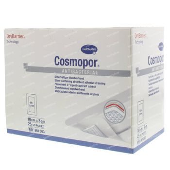 Hartmann Cosmopor Antibacterial Stérile 10 x 8cm 901003 8250 pièces