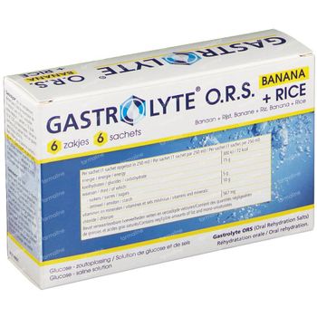 Gastrolyte O.R.S. Banane & Riz - Hydratation, en cas de Diarrhée 6 sachets