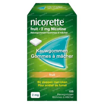 Nicorette® Fruit Kauwgom 2mg 105 kauwgoms