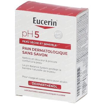 Eucerin pH5 Zeepvrij Wastablet Gezicht en Lichaam Droge en Gevoelige Huid 100 g