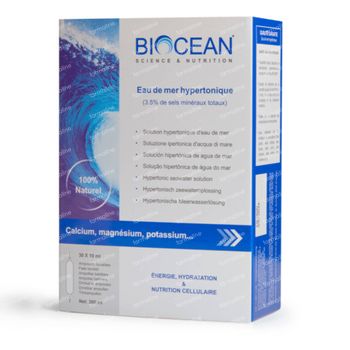Biocean Eau de Mer Hypertonique 30x10 ml ampoules