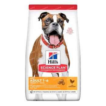 Hills Science Plan Canine Adult Light Poulet 12 kg
