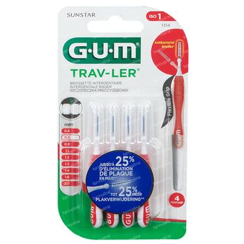 GUM Trav-Ler 0,8mm 4 pièces