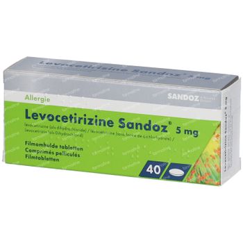 Levocetirizine 5mg Sandoz 40 comprimés