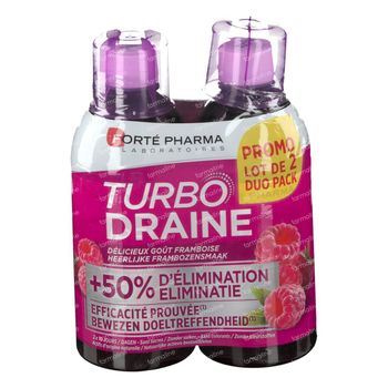 Forté Pharma Turbodraine Framboos Duopack 2x500 ml