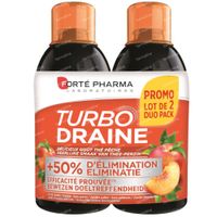 Forté Pharma Turbodraine Thé Vert-Pêche Duopack 2x500 ml