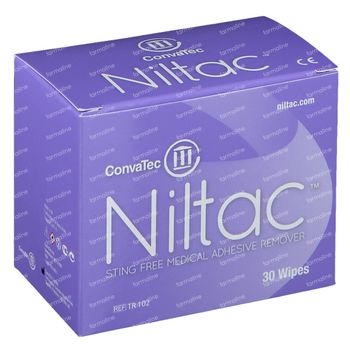 Trio Niltac Remover Med. Colle Sans Alcool Lingettes 30 st