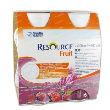Resource Fruit Framboise/ Cassis 200 ml 4x200 ml