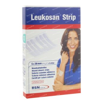 Leukosan® Strip Stérile 6 x 38mm Blanc 72628-06 2x6 pièces