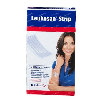 Leukosan® Strip Stérile 3 x 75 mm Blanc 72628-07 2x5 pièces