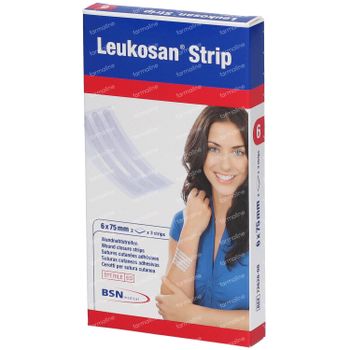 Leukosan® Strip Stérile 6 x 75 mm Blanc 72628-08 2x3 pièces