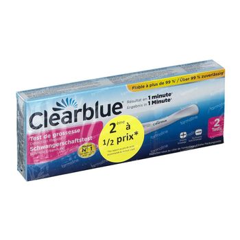 Clearblue Plus Test de grossesse Détection Rapide DUO 2 test