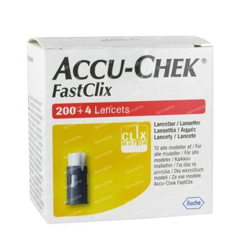 Accu-Chek Fastclix Lancettes 200+4 pièces