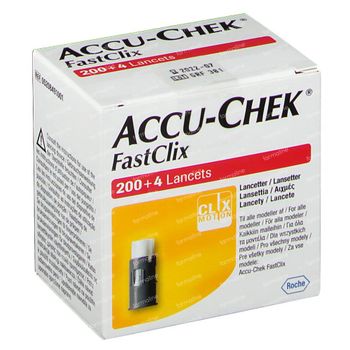 Accu-Chek Fastclix Lancetten 200+4 stuks