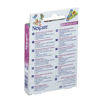 Nexcare Happy Kids Soft Strips 3 Tailles Assortiment 20 pièces