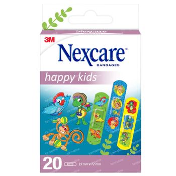 Nexcare Happy Kids Soft Strips 3 Tailles Assortiment 20 pièces