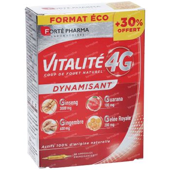 Forté Pharma Energie Vitalité 4G + 7 Gratis 30x10 ml ampullen