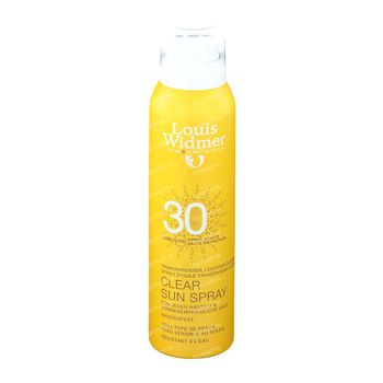 Louis Widmer Clear Sun Spray SPF30 Légèrement Parfumé 125 ml