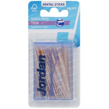 Jordan Dental Stick Fin Fluoride 100 pièces