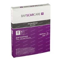 Bap Scar Care T Pansement Transparent Silicone Cicatrice 10X15Cm 601015 10 st