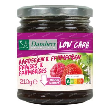 Damhert Confiture Diététique Fraise/Framboise Low Carb 210 g