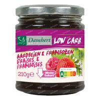 Damhert Dieetconfituur Aardbei/Framboos Low Carb 210 g