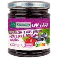 Damhert Dieetconfituur Rode Bes/Bosbes Low Carb 210 g