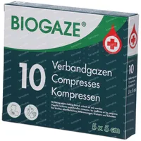 Biogaze Verbandgaas 5x5cm Wonden. Lichte Huidbeschadigingen en Oppervlakkige Brandwonden 10 online bestellen.