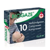 Biogaze Verbandgaas 5x5cm - Wonden. Lichte Huidbeschadigingen en Oppervlakkige Brandwonden 10 stuks