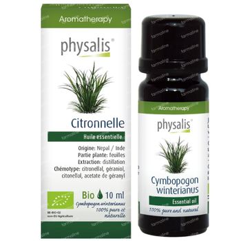 Physalis® Citronnelle de Java Huile Essentielle Bio 10 ml